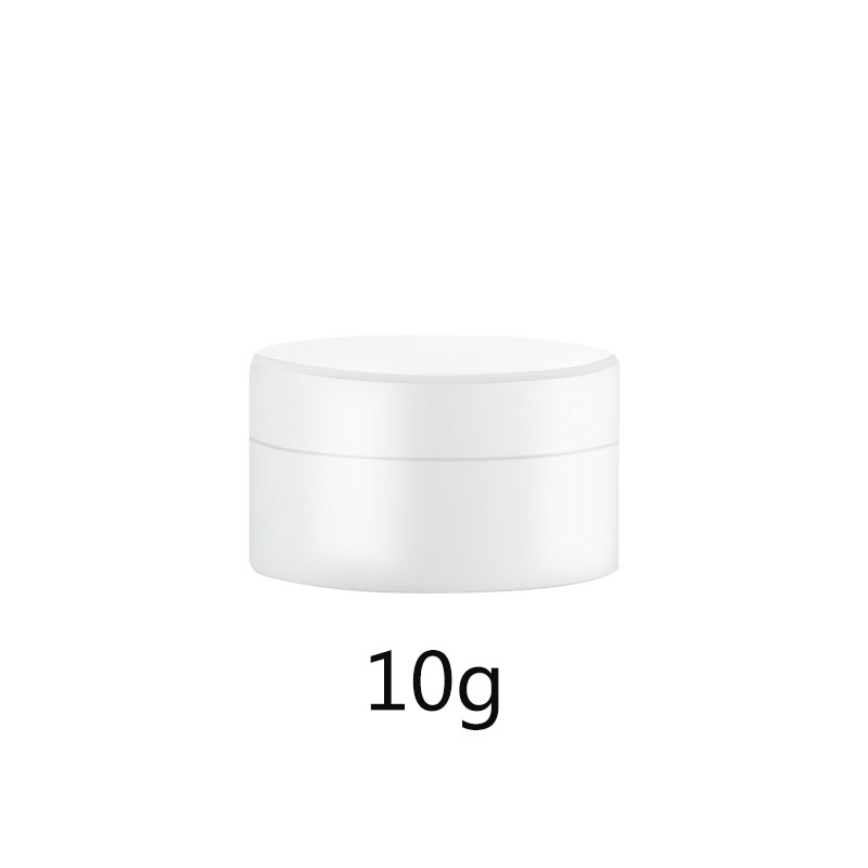 10g empty white double layer skin care plastic jar Cosmetic samples PET eye cream jars