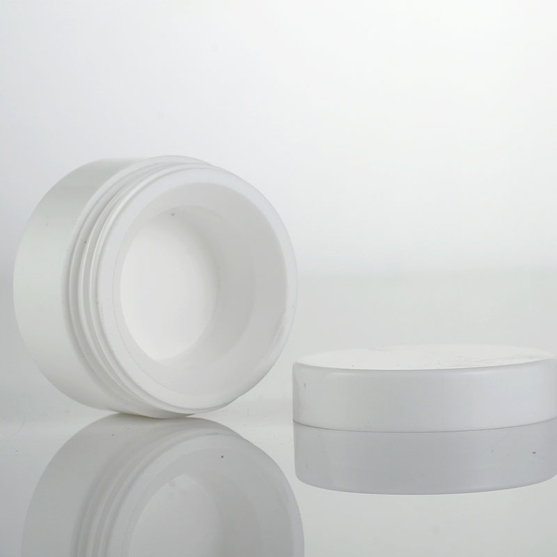 10g empty white double layer skin care plastic jar Cosmetic samples PET eye cream jars