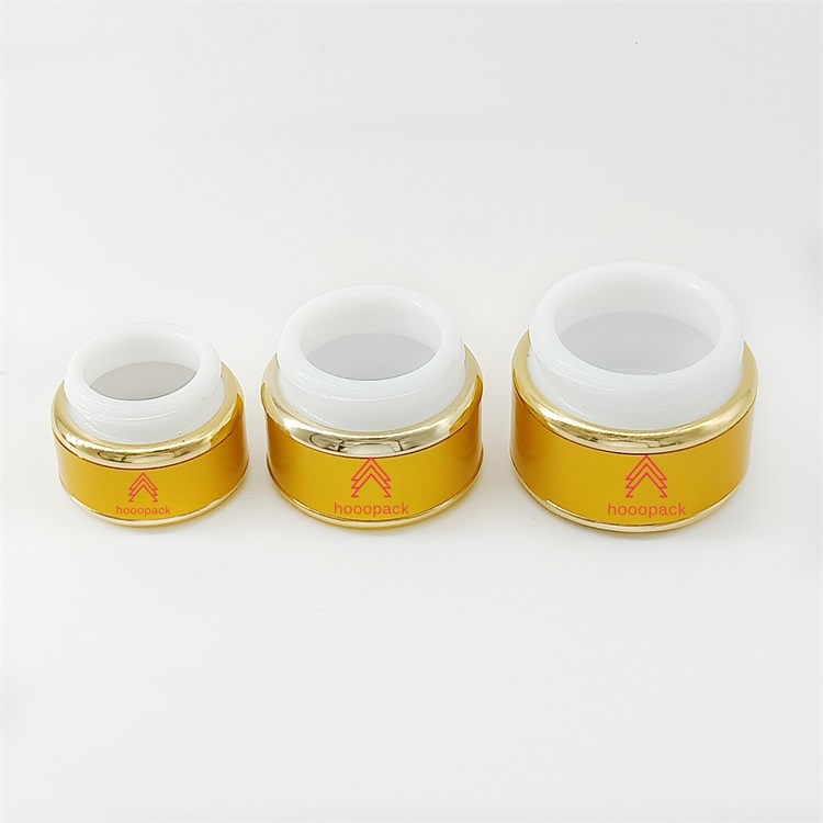 10g gold luxury round cosmetic gel glass acrylic cosmetic eye cream jars
