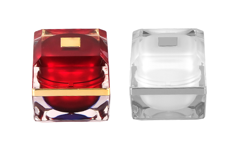 10g in stock Luxury Ready to ship white Fashion Design Plastic Cosmetic Container Acrylic Cream Jar