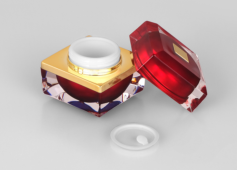 10g in stock Luxury Ready to ship white Fashion Design Plastic Cosmetic Container Acrylic Cream Jar