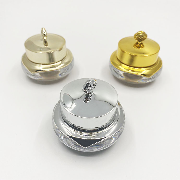 10g  luxury cream acrylic crown shape  face cream container eye cream bottles  packaging plastic cosmetic jars
