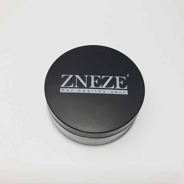 10g plastic Loose Powder Jar, loose powder container with black matte cap