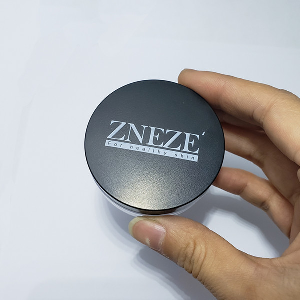 10g plastic Loose Powder Jar, loose powder container with black matte cap
