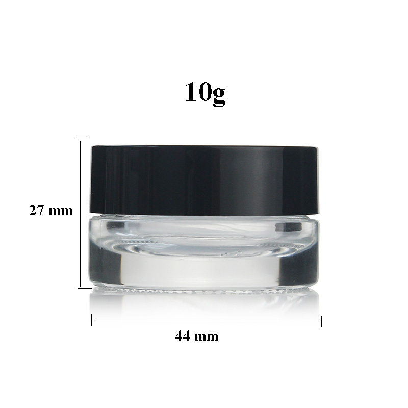 10g small glass jar white lid glass jar matte glass jar