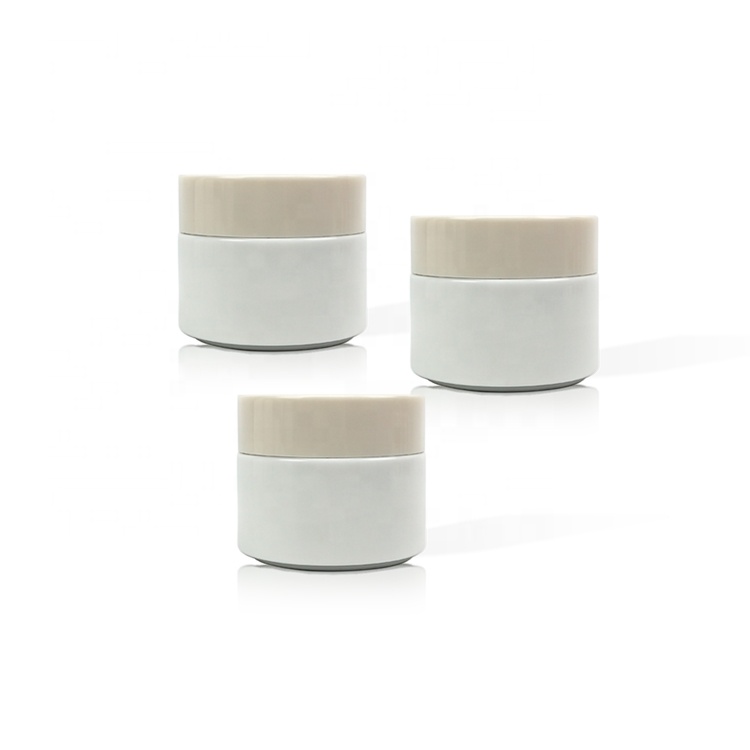 10g white skincare packaging porcelain glass face cream jar