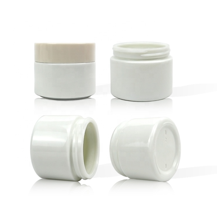 10g white skincare packaging porcelain glass face cream jar