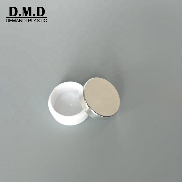 10grams 10ml 10 ml 10 grams plastic empty small white jar with silver rose golden lid
