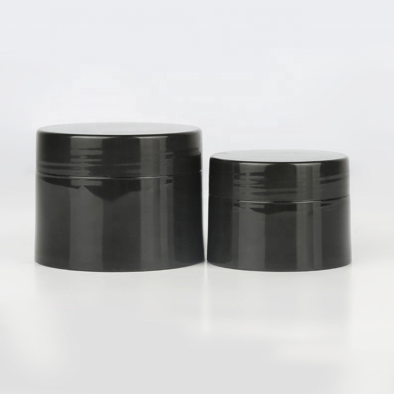 10grams 30grams 50gm black empty cream cosmetic jar with lids for hair care containers