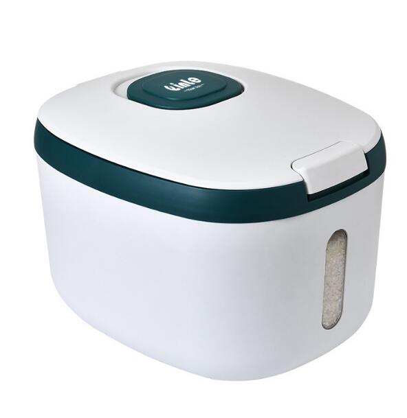 10kg Rice Mothproof Damp-Proof Plastic Cereal Containers With Airtight Press-Button Lids For Rice Cereal Grains Nuts