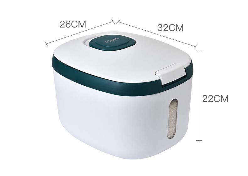 10kg Rice Mothproof Damp-Proof Plastic Cereal Containers With Airtight Press-Button Lids For Rice Cereal Grains Nuts