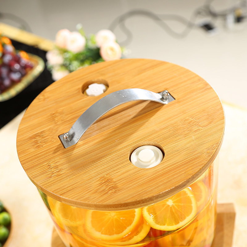 10l glass jar storage extra larger home rice canisters with bamboo lid