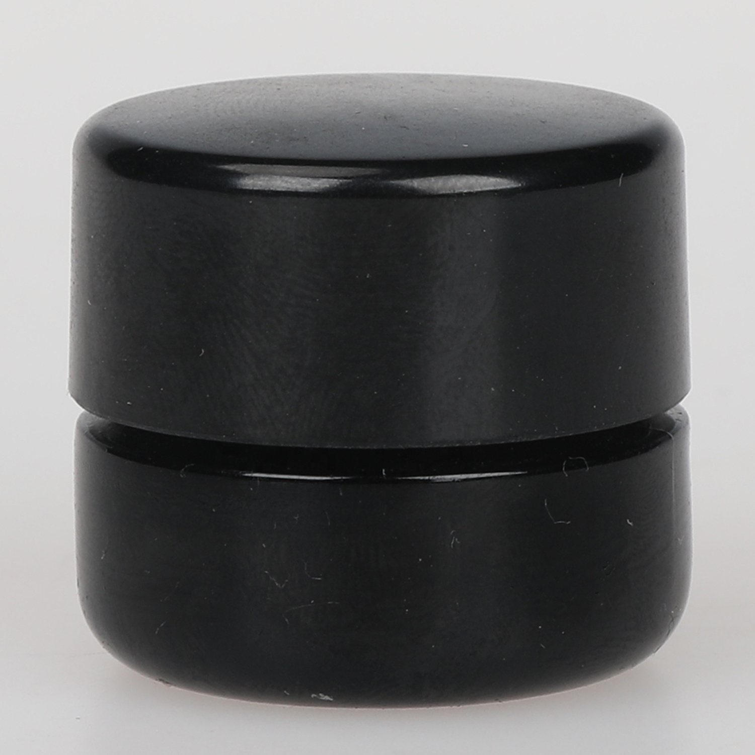 10ml 0.36oz custom round squared ceramic black glass cosmetic CBD concentrate wax skincare cream jars without screw CRC lid 9ml