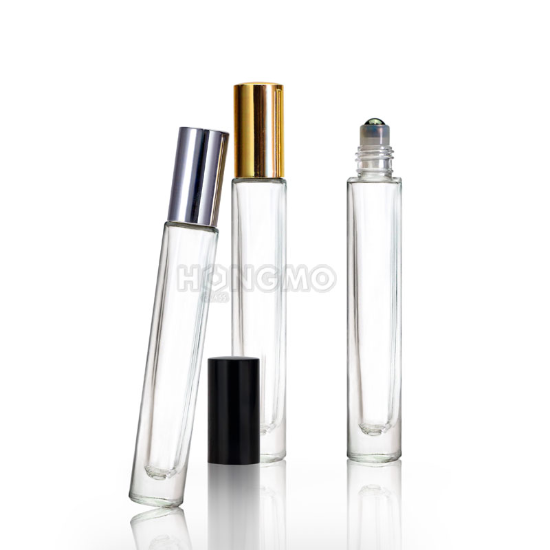 10ml 10 ml heavy wall thick bottom cylinder perfume roller bottle empty refillable glass spray bottle for perfume