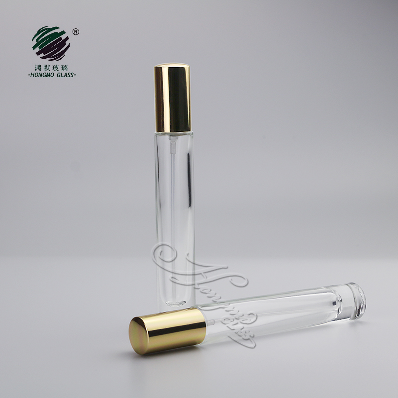 10ml 10 ml heavy wall thick bottom cylinder perfume roller bottle empty refillable glass spray bottle for perfume
