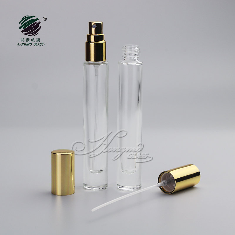 10ml 10 ml heavy wall thick bottom cylinder perfume roller bottle empty refillable glass spray bottle for perfume
