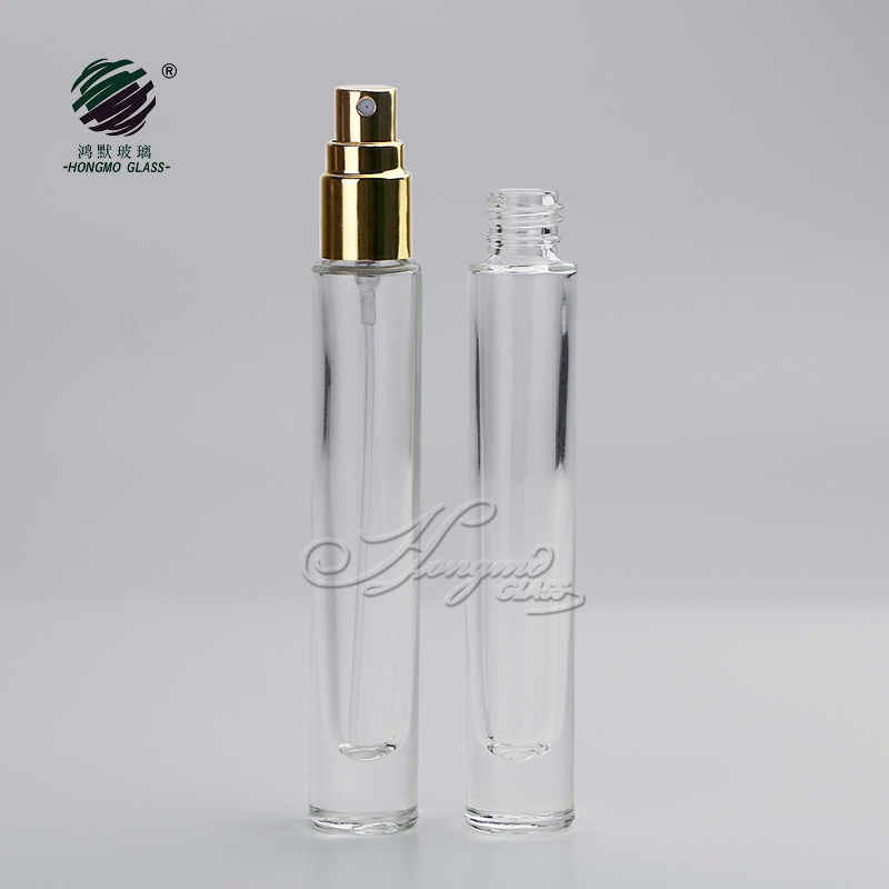 10ml 10 ml heavy wall thick bottom cylinder perfume roller bottle empty refillable glass spray bottle for perfume