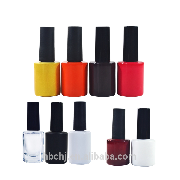 10ml 12ml UV Gel Polish Round Cylinder Glass Bottle For nail polish with 13/415 neck
