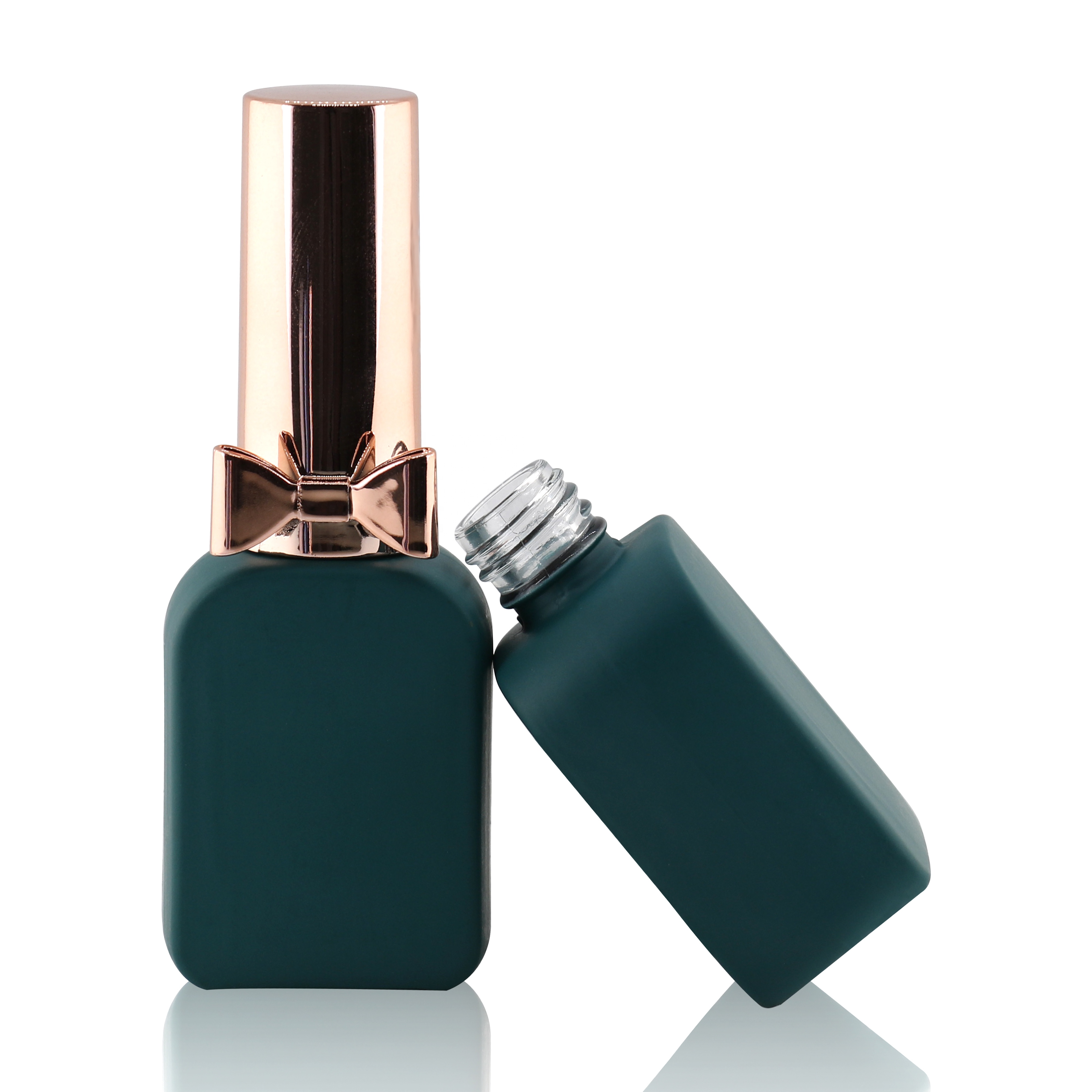 10ml 12ml emerald unique best glas uv gel nail polish bottle with gold caps