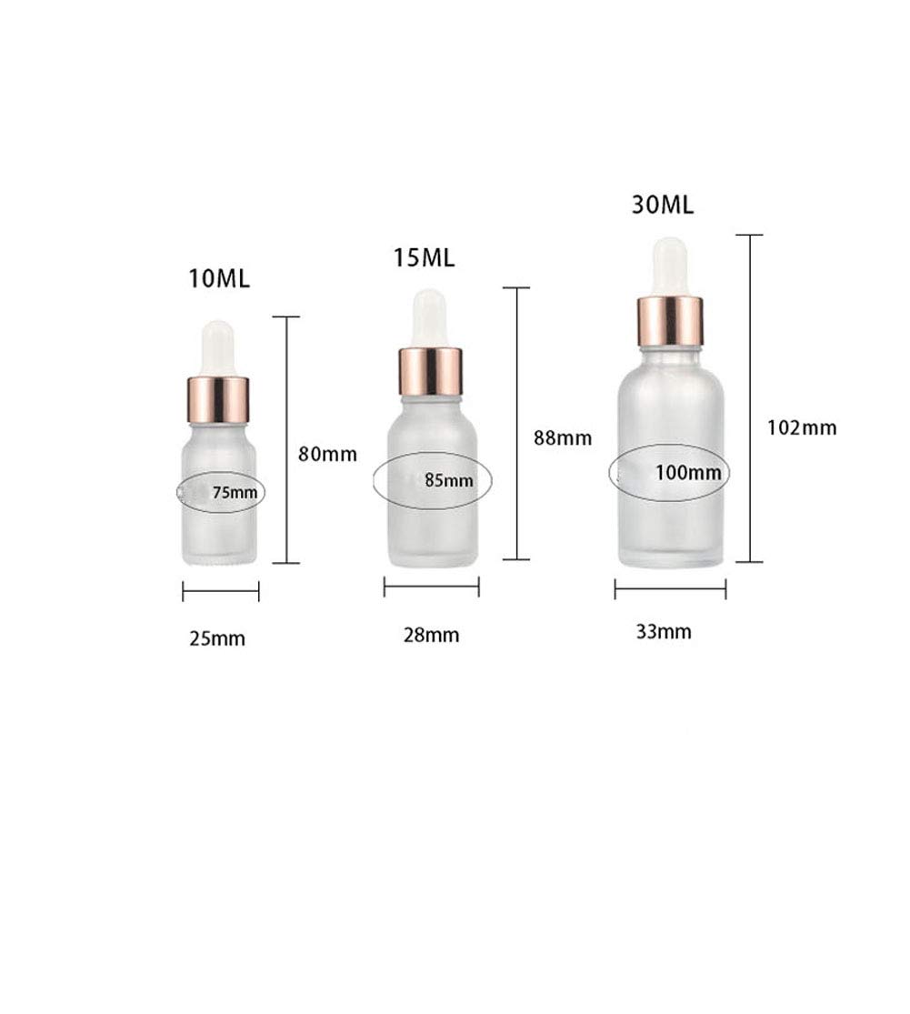 10ml 15ml 1oz Frosted Glass Essential Oil Bottle Euro Glass Dropper Bottle With Gold Dropper For Aromatherapy Liquid Cosmetics