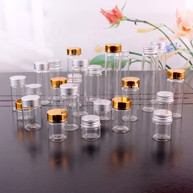 10ml 15ml 20ml 25ml 30ml 40ml 60ml borosilicate candy glass bottle with screw gold lid