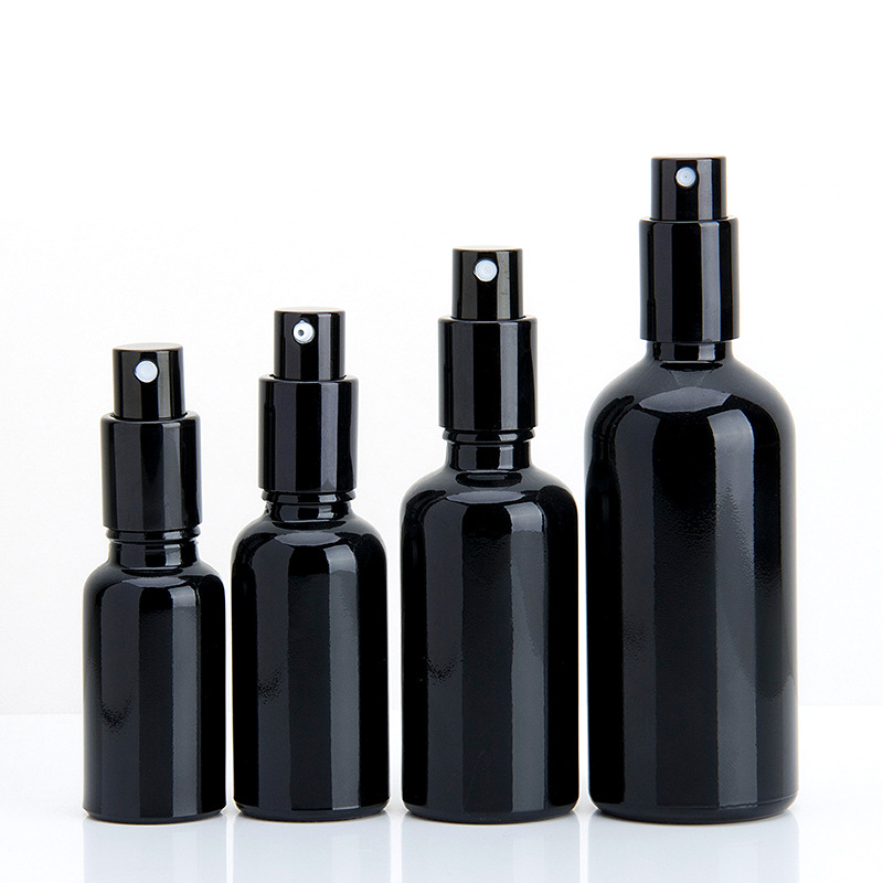 10ml 15ml 20ml 30 ml 50ml 100ml black spray pump glass perfume bottles with pump sprayer