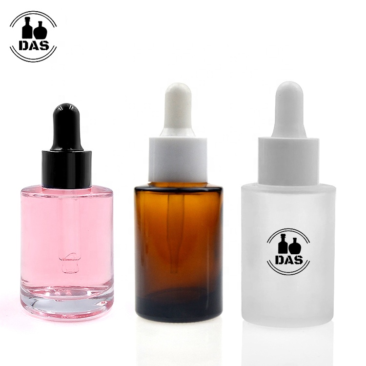 10ml 15ml 20ml 30ml 50ml 100ml 1oz Amber Clear Frosted Slope Flat Shoulder Cosmetic Serum Glass Essential Oil Dropper Bottle