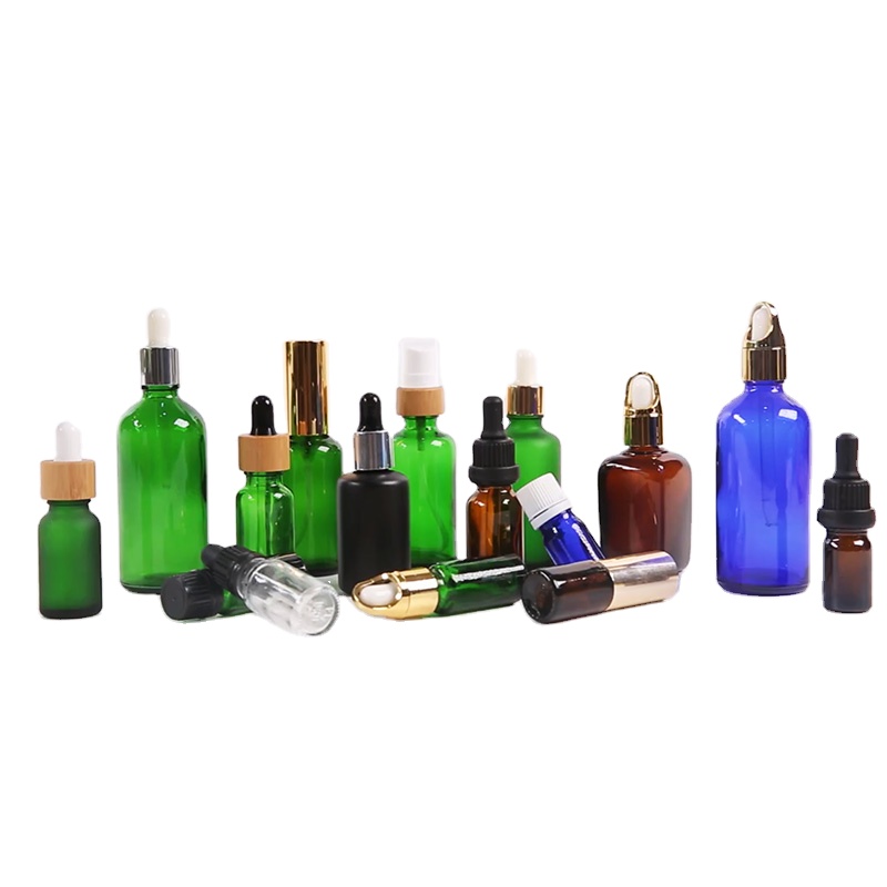 10ml 15ml 20ml 30ml 50ml 100ml Custom Silk Printing Label Empty Amber Glass Essential Oil Bottle With Plastic Dropper