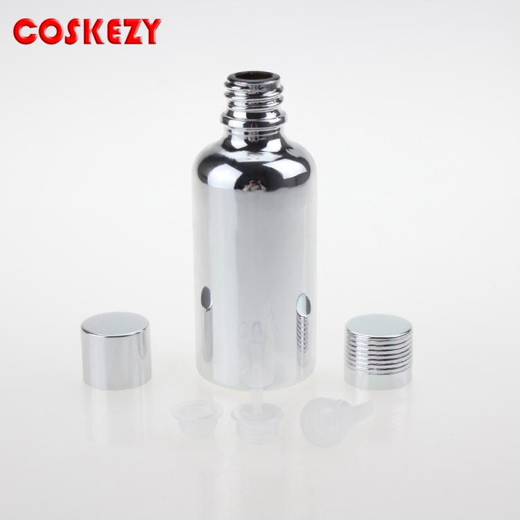 10ml 15ml 20ml 30ml 50ml 100ml Silver Essential Oil Bottles Cosmetic Glass Bottles For Oil