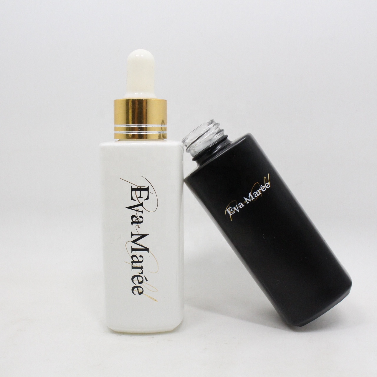 10ml 15ml 20ml 30ml 50ml 100ml clear essential oil serum glass dropper bottle with aluminum dropper cap