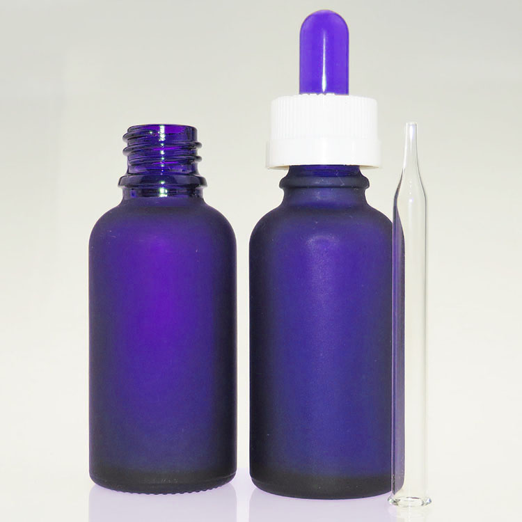 10ml 15ml 20ml 30ml 50ml 100ml dark blue glass dropper bottle for e liquid frosted essential oil bottle