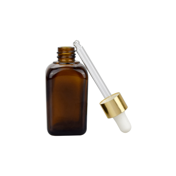 10ml 15ml 20ml 30ml 50ml 100ml eye face essential oil cosmetic packaging amber square glass dropper bottle