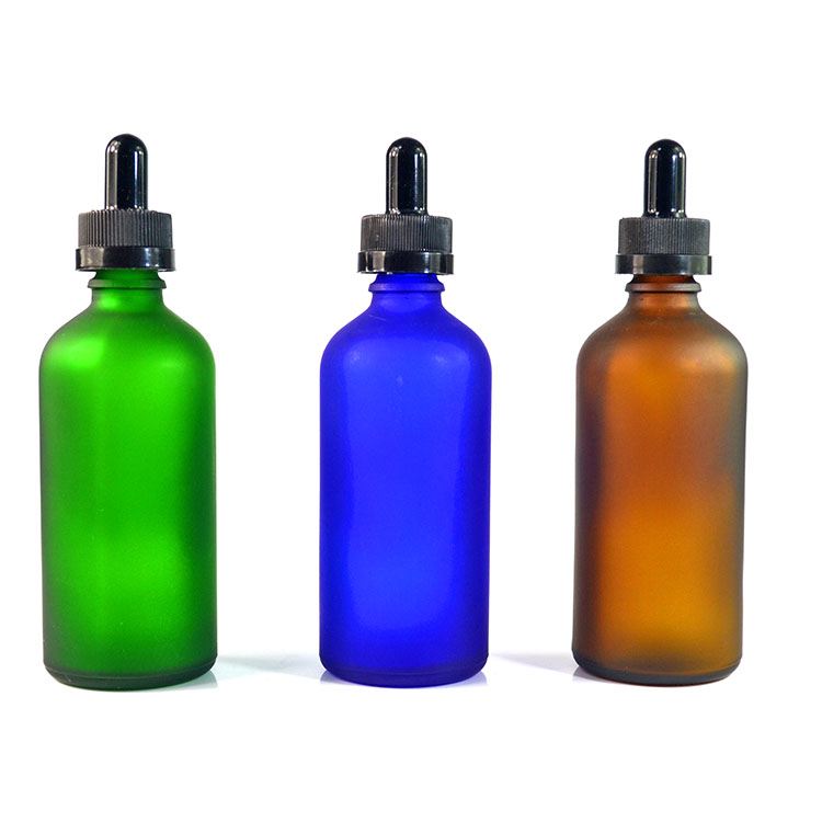10ml 15ml 20ml 30ml 50ml 100ml frosted green glass dropper bottle