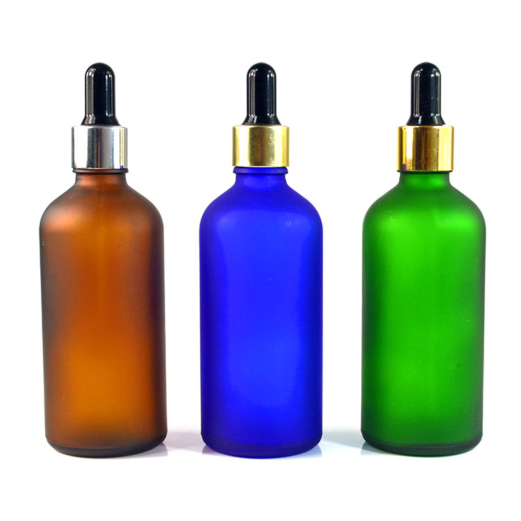 10ml 15ml 20ml 30ml 50ml 100ml frosted green glass dropper bottle