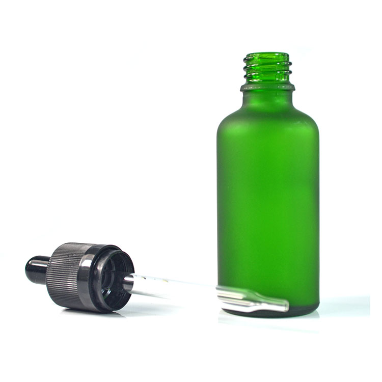 10ml 15ml 20ml 30ml 50ml 100ml frosted green glass dropper bottle
