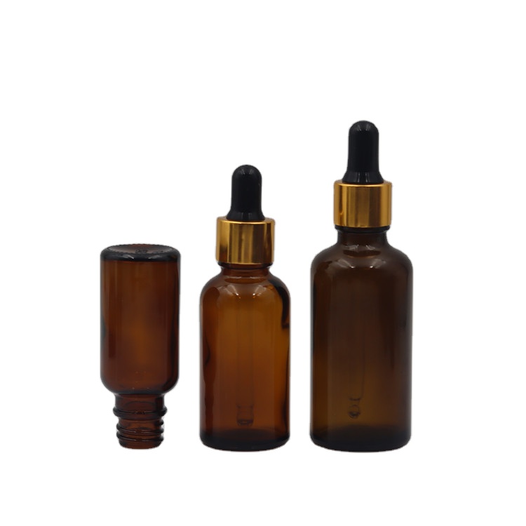 10ml/15ml/20ml/30ml/50ml/60ml/100ml amber essential oil glass bottle with dropper
