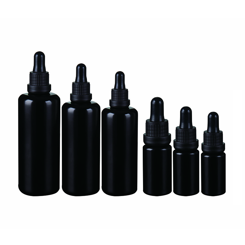 10ml 15ml 20ml 30ml 50ml 60ml 100ml black glass bottle with black dropper round bottle of good quality stock bottels