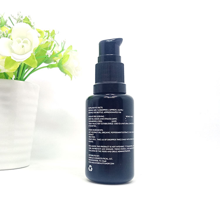 10ml 15ml 20ml 30ml 50ml 60ml 100ml violet black glass dark violet dropper bottles with black pump  for essential oil oil