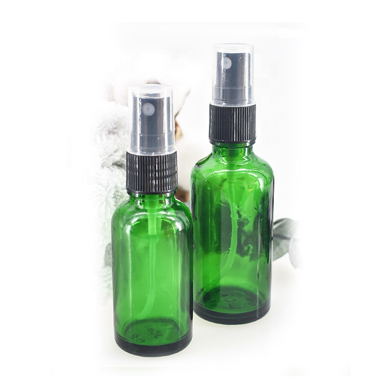 10ml 15ml 20ml 30ml 50ml round amber glass spray bottle with pump spray