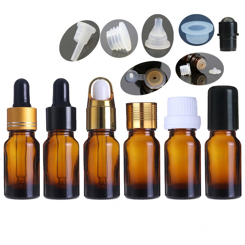 10ml 15ml 20ml 30ml 50mll 100ml Black Pink Blue Green Yellow Amber Glass Eliquid Essential Oil Bottle