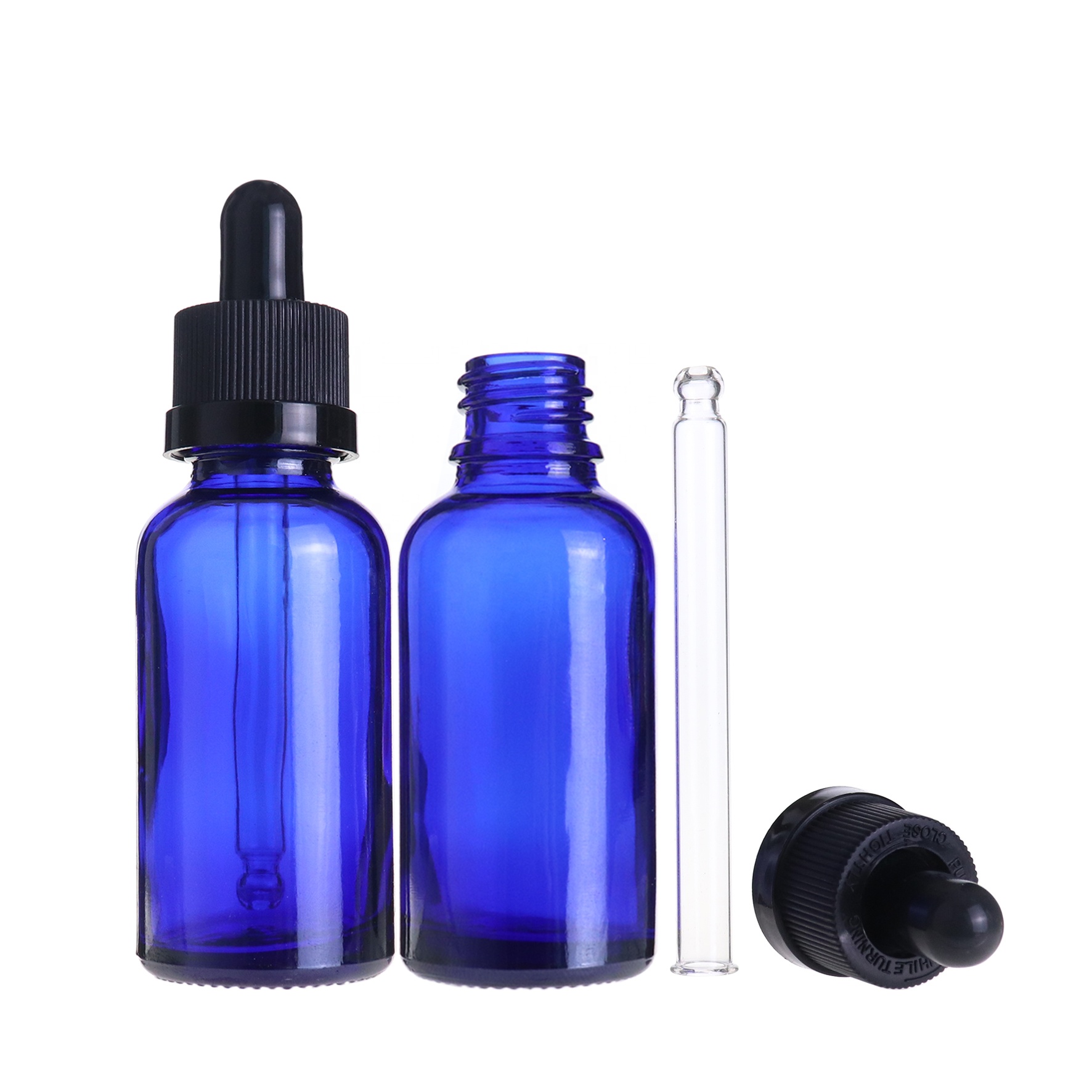 10ml 15ml 20ml 30ml Amber Green Blue Clear Black White Glass Essential Dropper Bottle for Pharma and Cosmetic packaging 1oz
