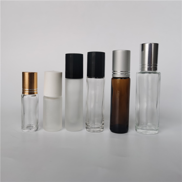 10ml 15ml 20ml 30ml clear/ amber/ frosted roller glass bottle roll on bottle for lip oil/ essential oil