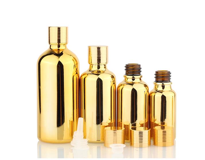 10ml 15ml 20ml 30ml frosted glass bottles with dripper sliver gold childproof tamper evident lids