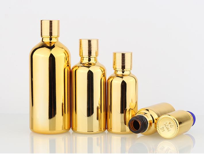 10ml 15ml 20ml 30ml frosted glass bottles with dripper sliver gold childproof tamper evident lids