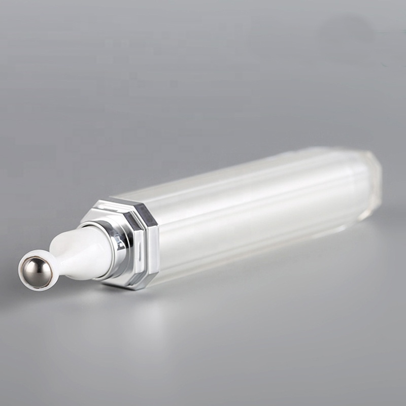 10ml 15ml 20ml Octagonal Empty Eye Cream Tube Acrylic Roller Bottles for Essential Oil