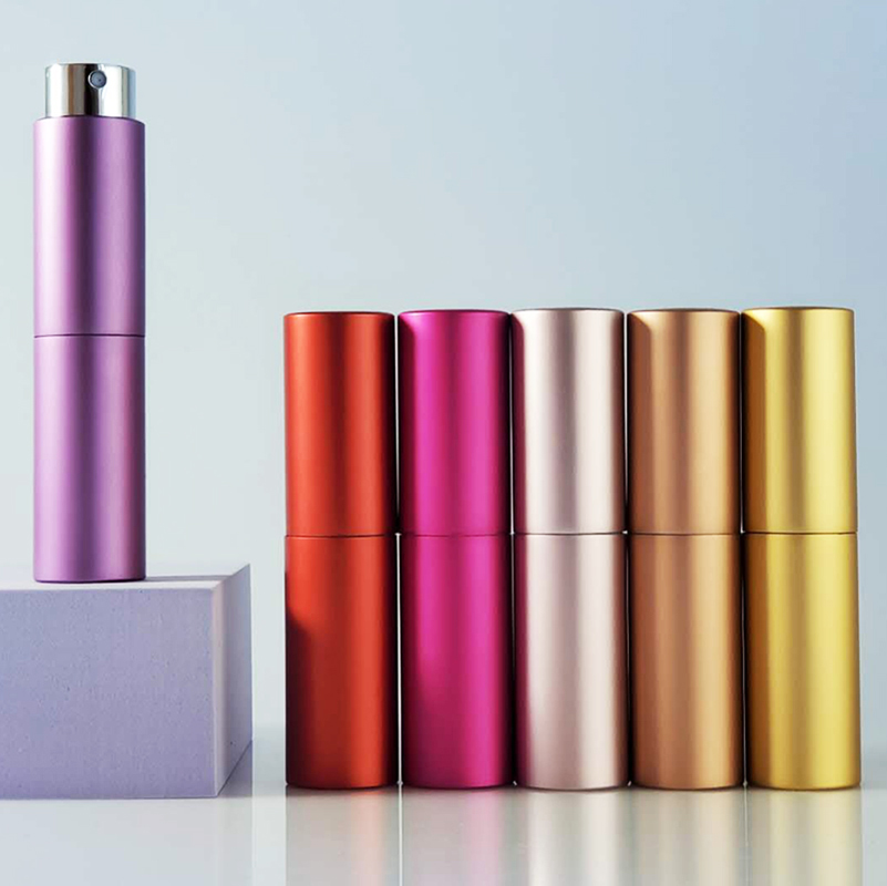 10ml 15ml 20ml Recargable Aluminum Material Light Blue Mall Atomizer 8ml Empty Bottle Of Perfume With Water Mist Pump