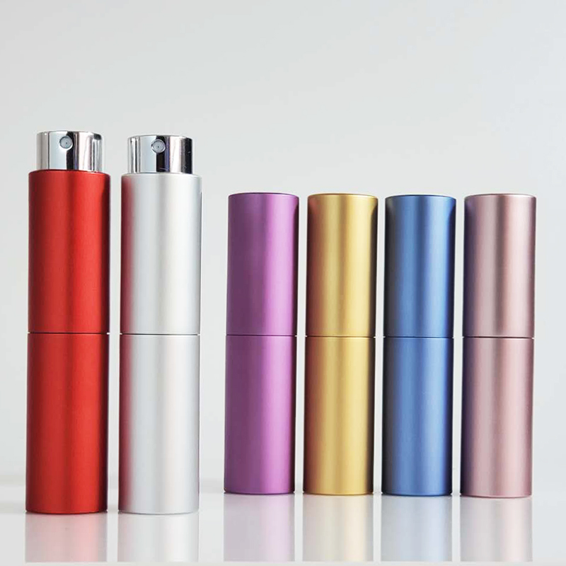10ml 15ml 20ml Round Aluminum Refillable Perfume Atomizer With Bottle Spray To Packaging Perfume 8ML
