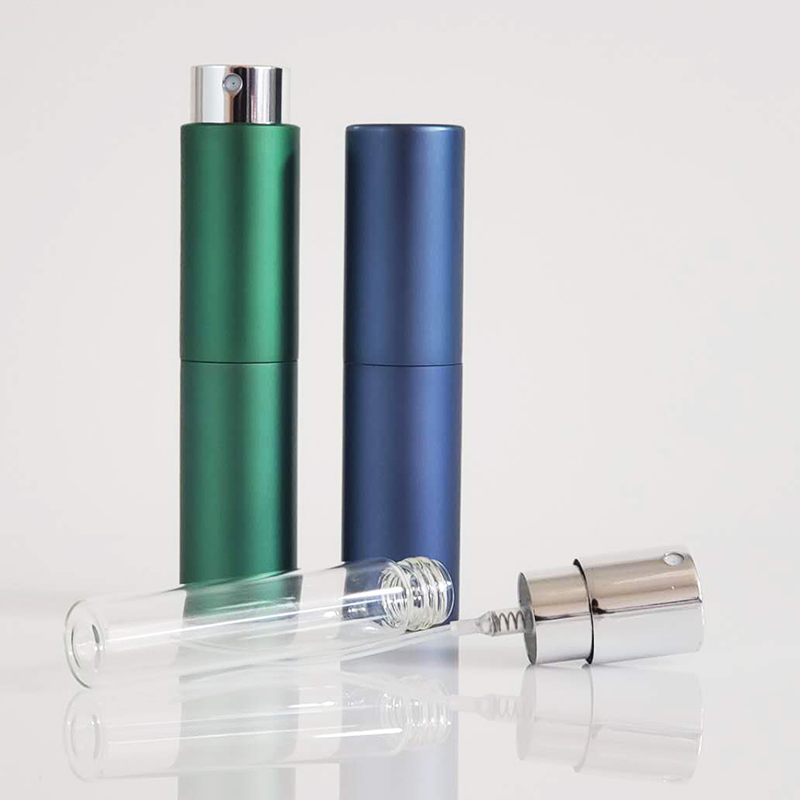 10ml 15ml 20ml Round Aluminum Refillable Perfume Atomizer With Bottle Spray To Packaging Perfume 8ML