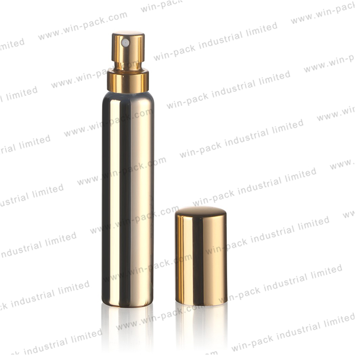 10ml 15ml 20ml new gold color aluminium perfume spray bottle for cosmetic