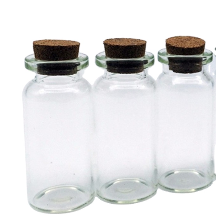 10ml 15ml 20ml tiny mini clear wishes note craft small glass bottles with corks